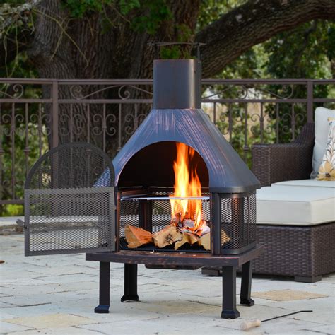 outdoor steel fireplaces wood burning